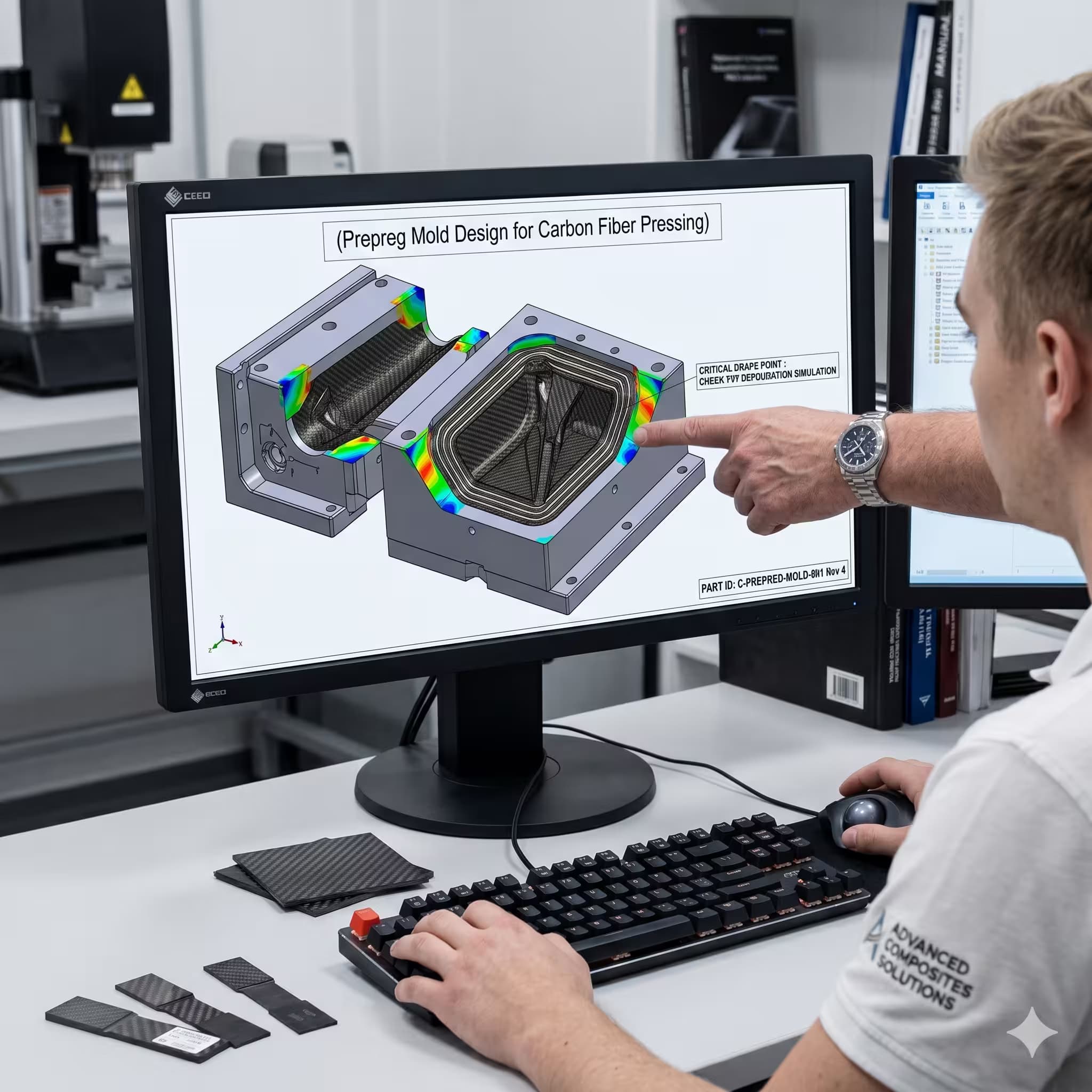 Engineer at CAD workstation