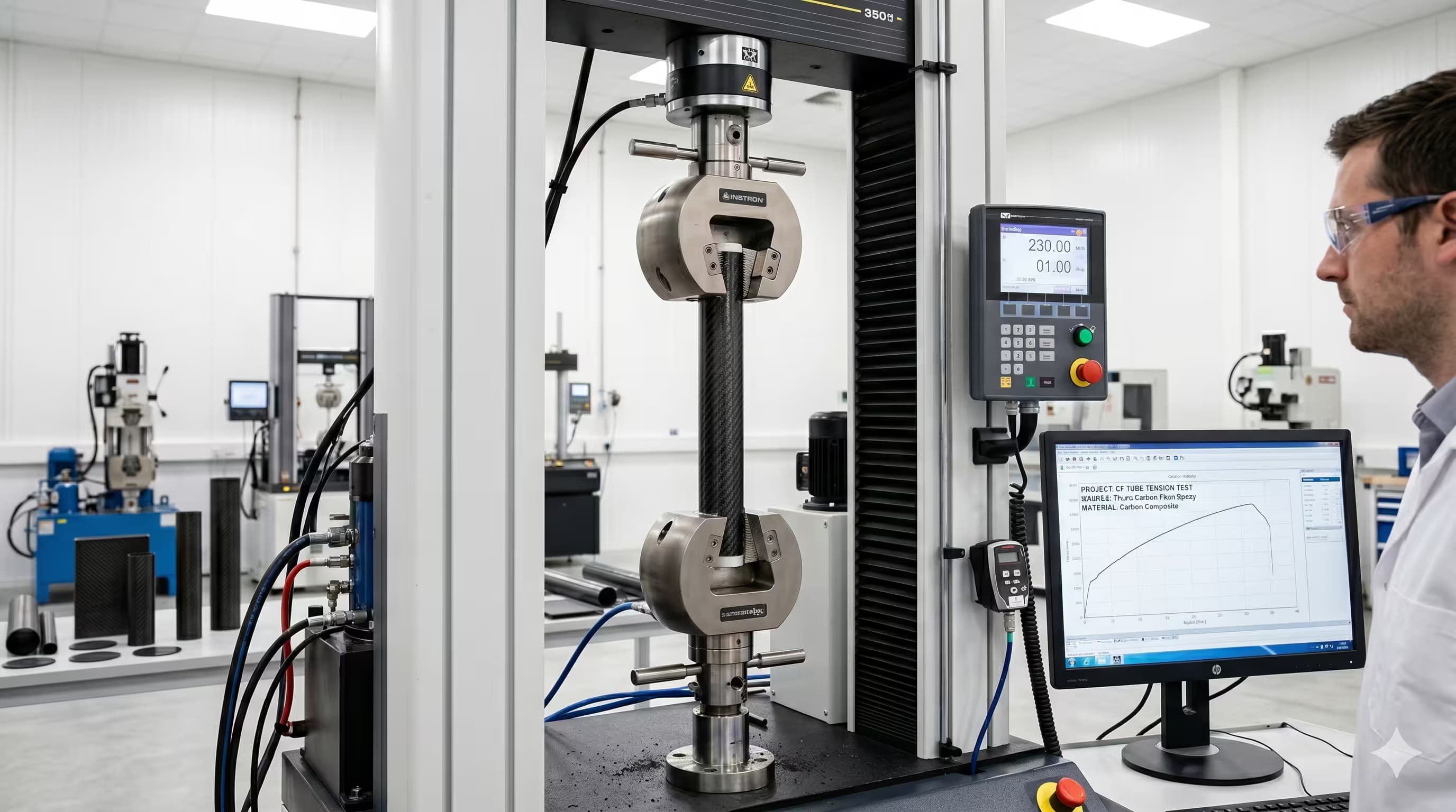 Universal testing machine in lab