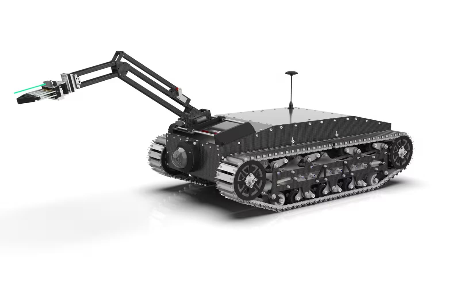 Ground UAV with precision robotic arm